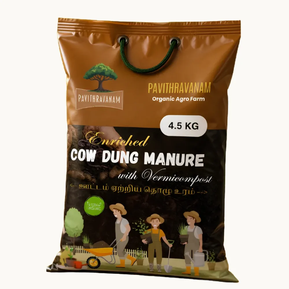 Enriched cow dung manure