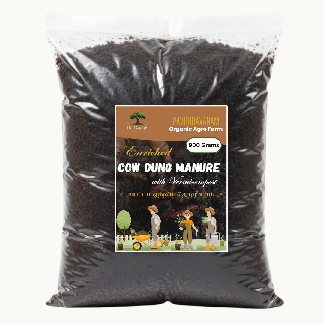 Enriched cow dung manure