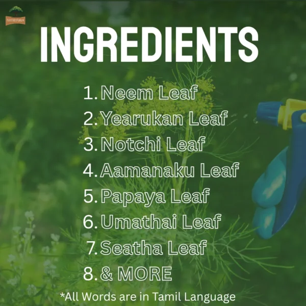 9 Poochi Viratti – Patthu Ilai Kasayam (Natural Pest Defender)