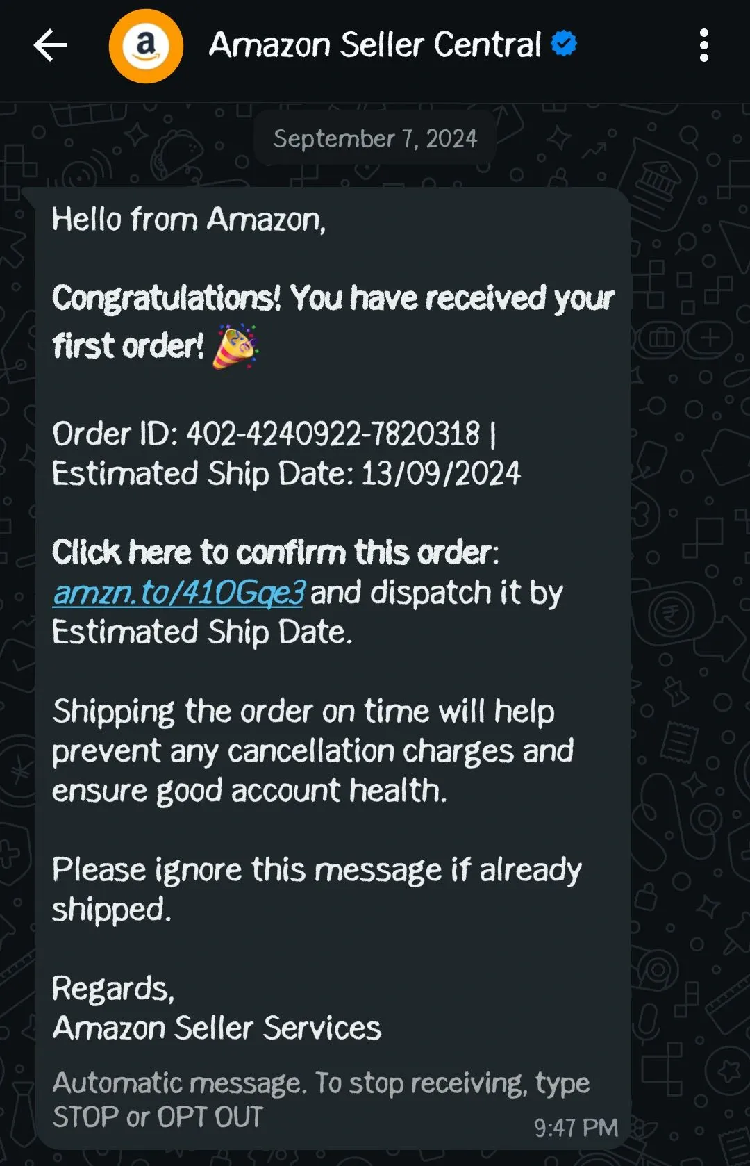 amazon first order